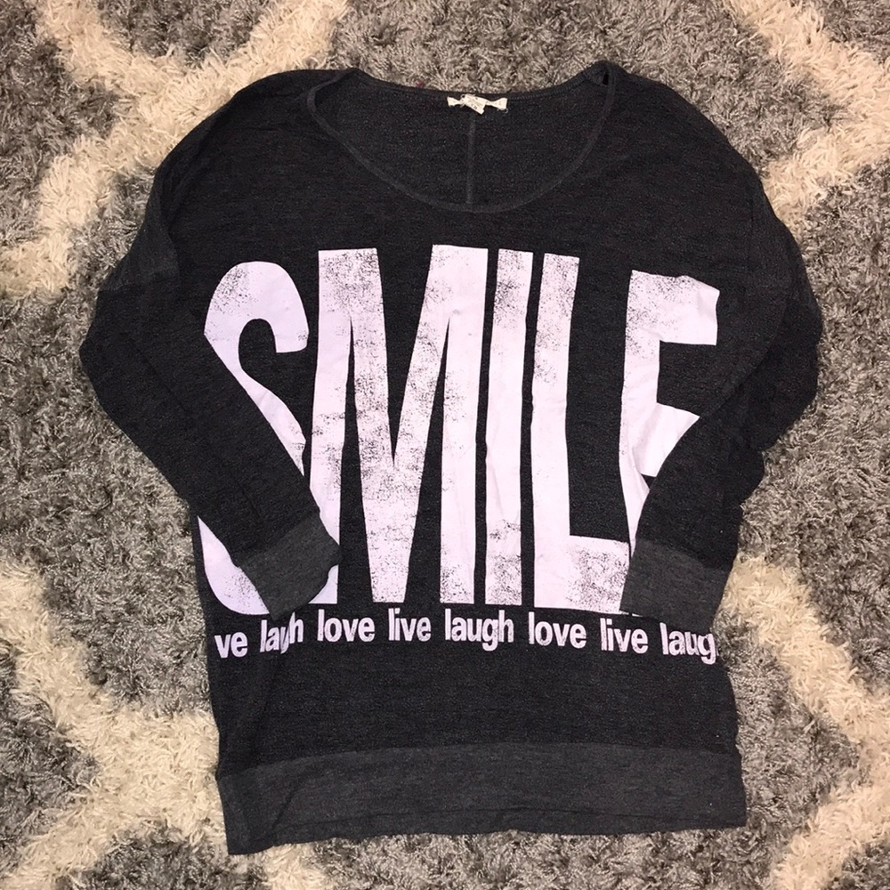 Gray Loose Long sleeve Top